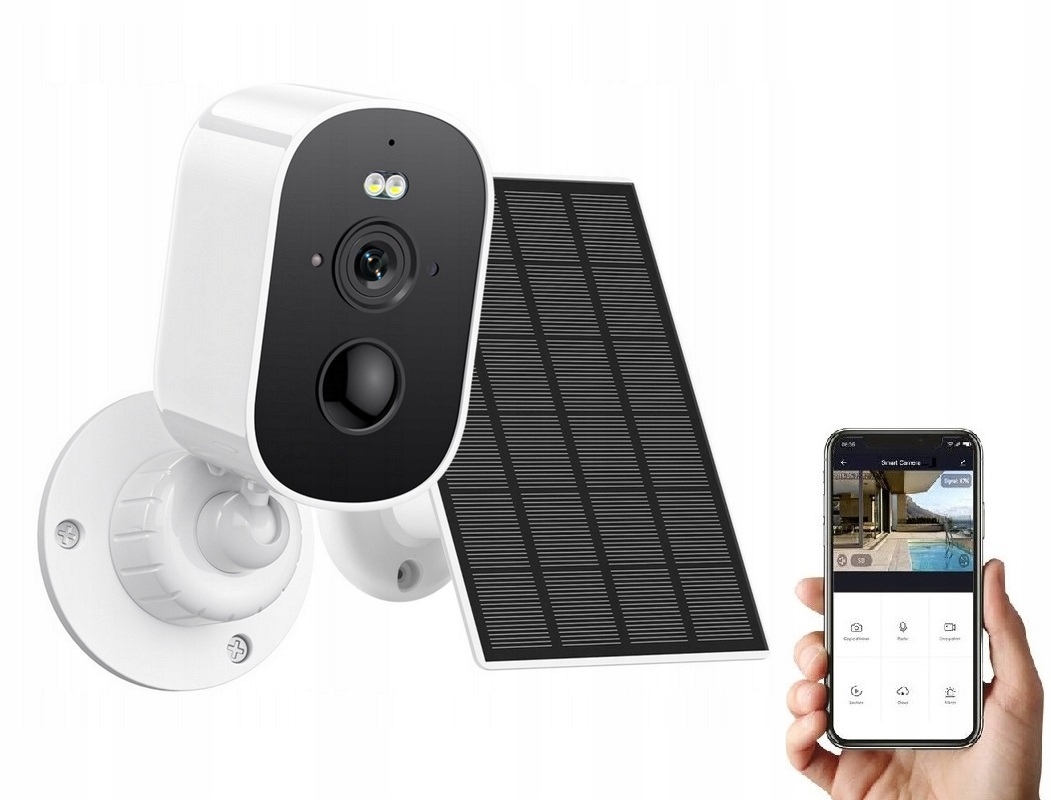 Solární Kamera Na Baterie Ip Usb Wifi 5MPX