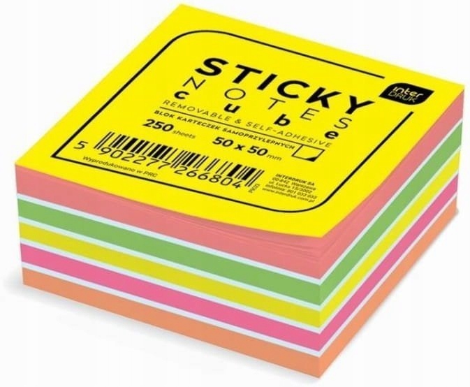 

Karteczki samoprzylepne Sticky Notes kostka 250szt