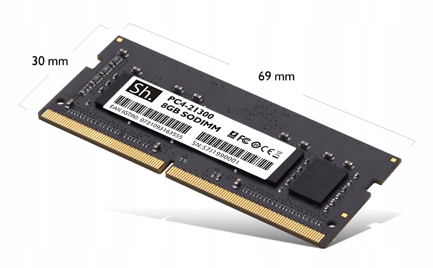 Pamięć RAM do laptopa Sh. DDR4 SODIMM 2666mHz 8GB Producent SH