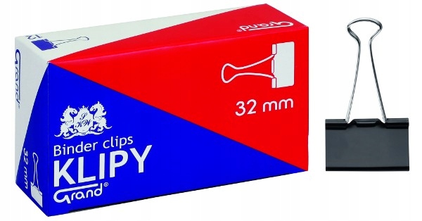 

Klipy Grand 32 mm czarne 12 szt.