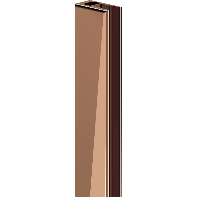 Mexen nástěnná lišta pro sprchovou stěnu, růžové zlato 800-00-60