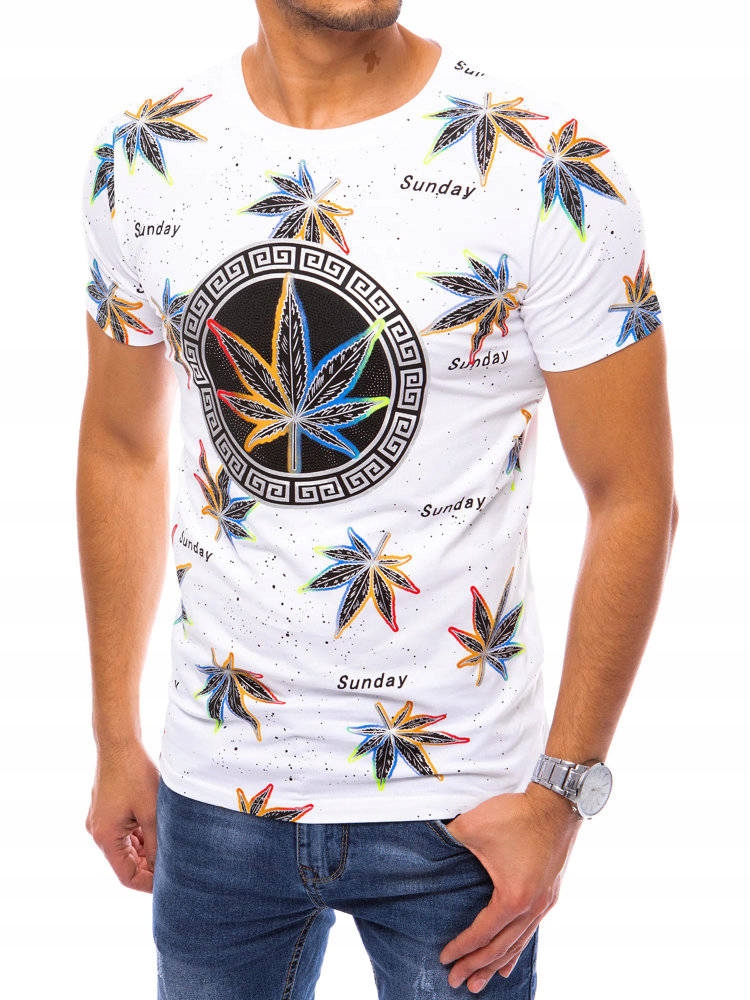 

Męska Koszulka T-shirt Z Nadrukiem roz. L