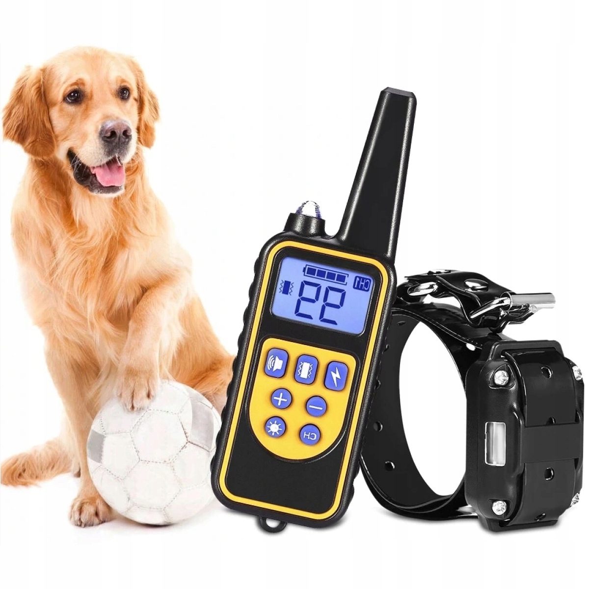 Levně Voděodolný Elektrický Výcvikový Obojek 800 M Nastavitelný Obojek Pro Psy