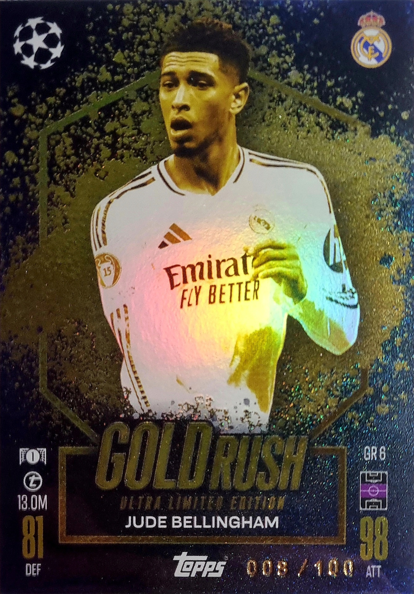 Jude Bellingham RC gold 50枚限定　ルーキー 2021-22 Topps Chrome UCL All-Star Rookie Jude Bellingham