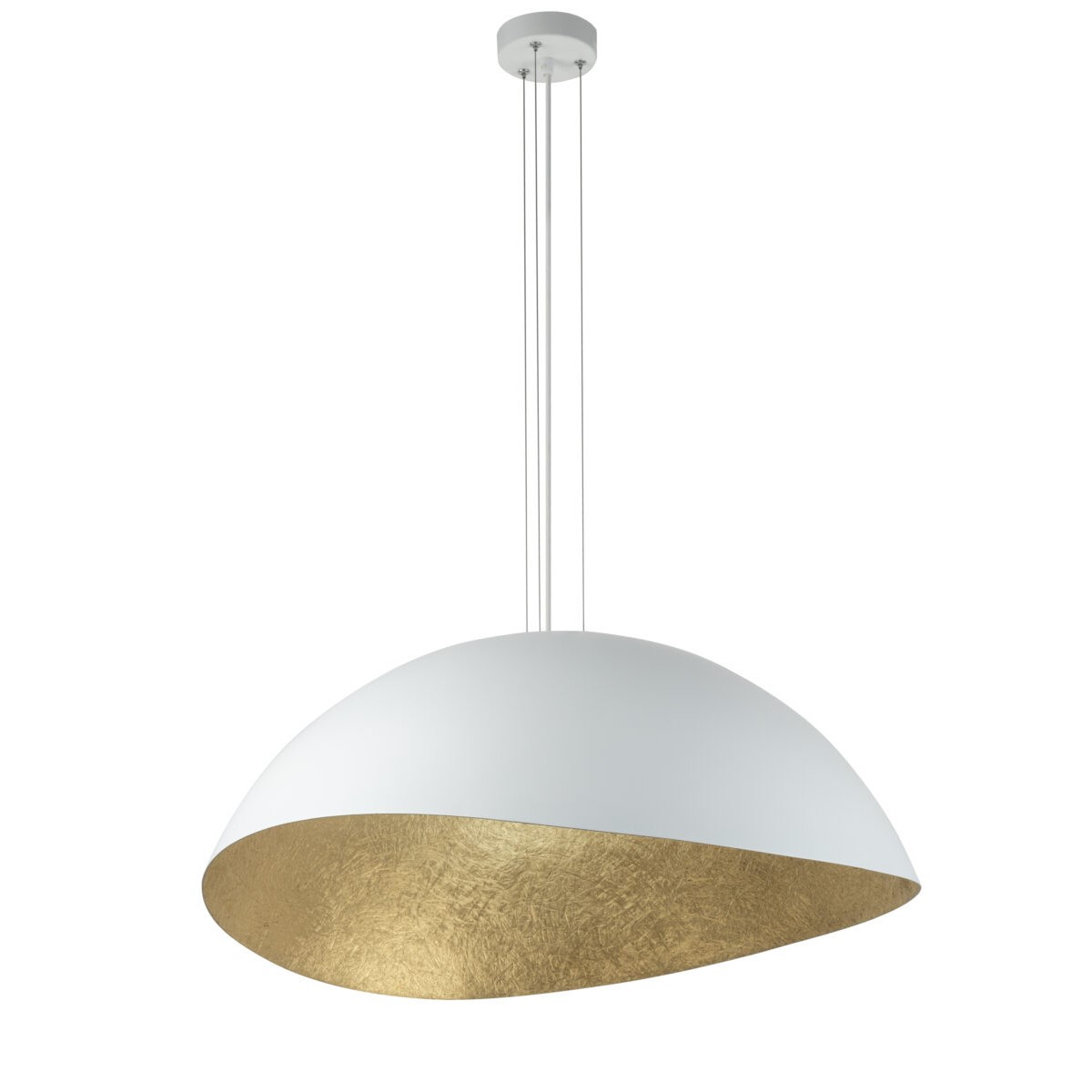 Lampa Wisząca Okrągła Misa Półkula Sigma Solaris 69 L 40616 Biały Złoty