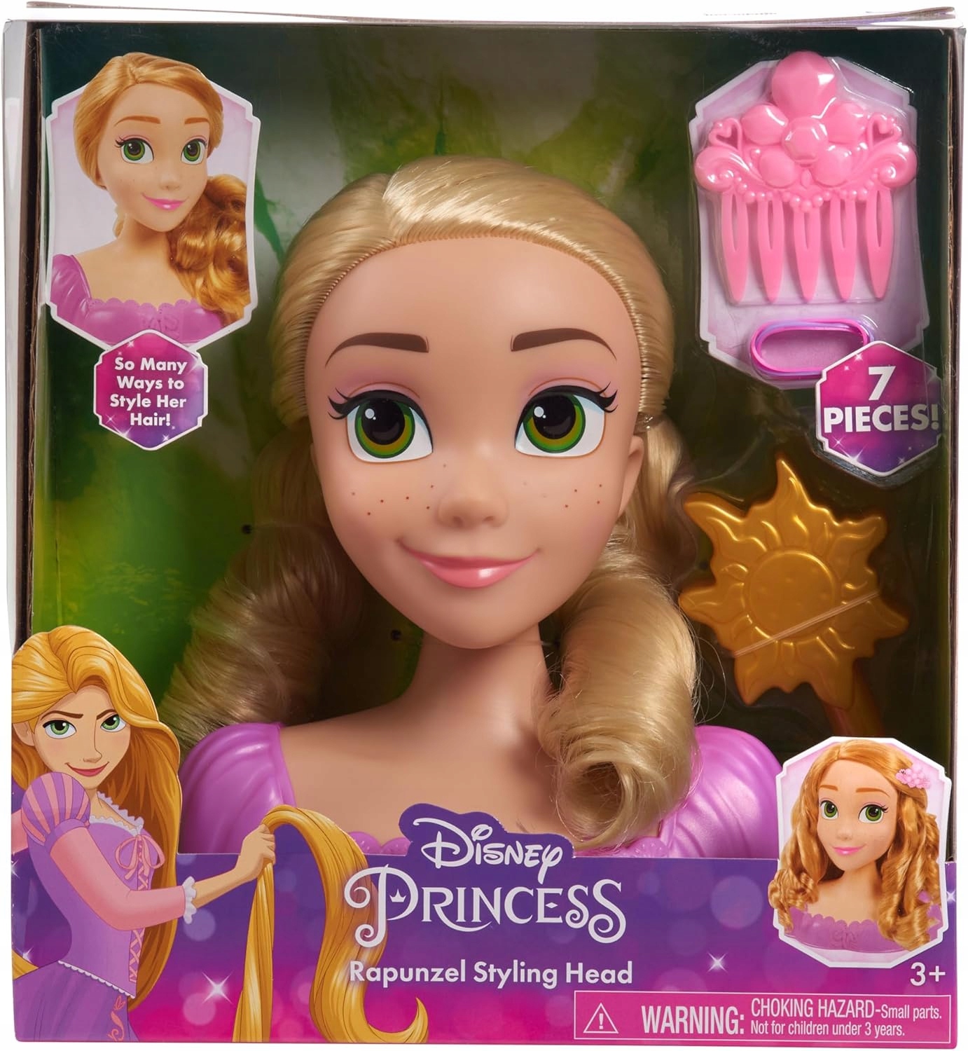 LALKA GŁOWA DO CZESANIA I STYLIZACJI ROSZPUNKA DISNEY ZAPLĄTANI 20 CM + AKC Certyfikaty, opinie, atesty CE