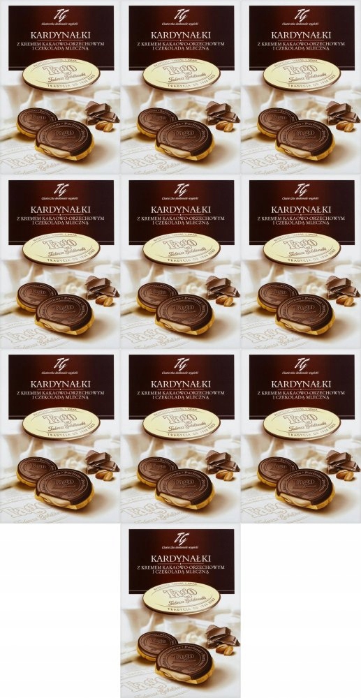 Tago Kardynałki Kakaowo-Orzechowe, 180 g x10