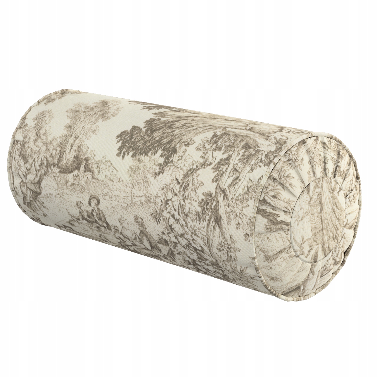 Polštář váleček s záložkami Ø20 x 50 cm béžový