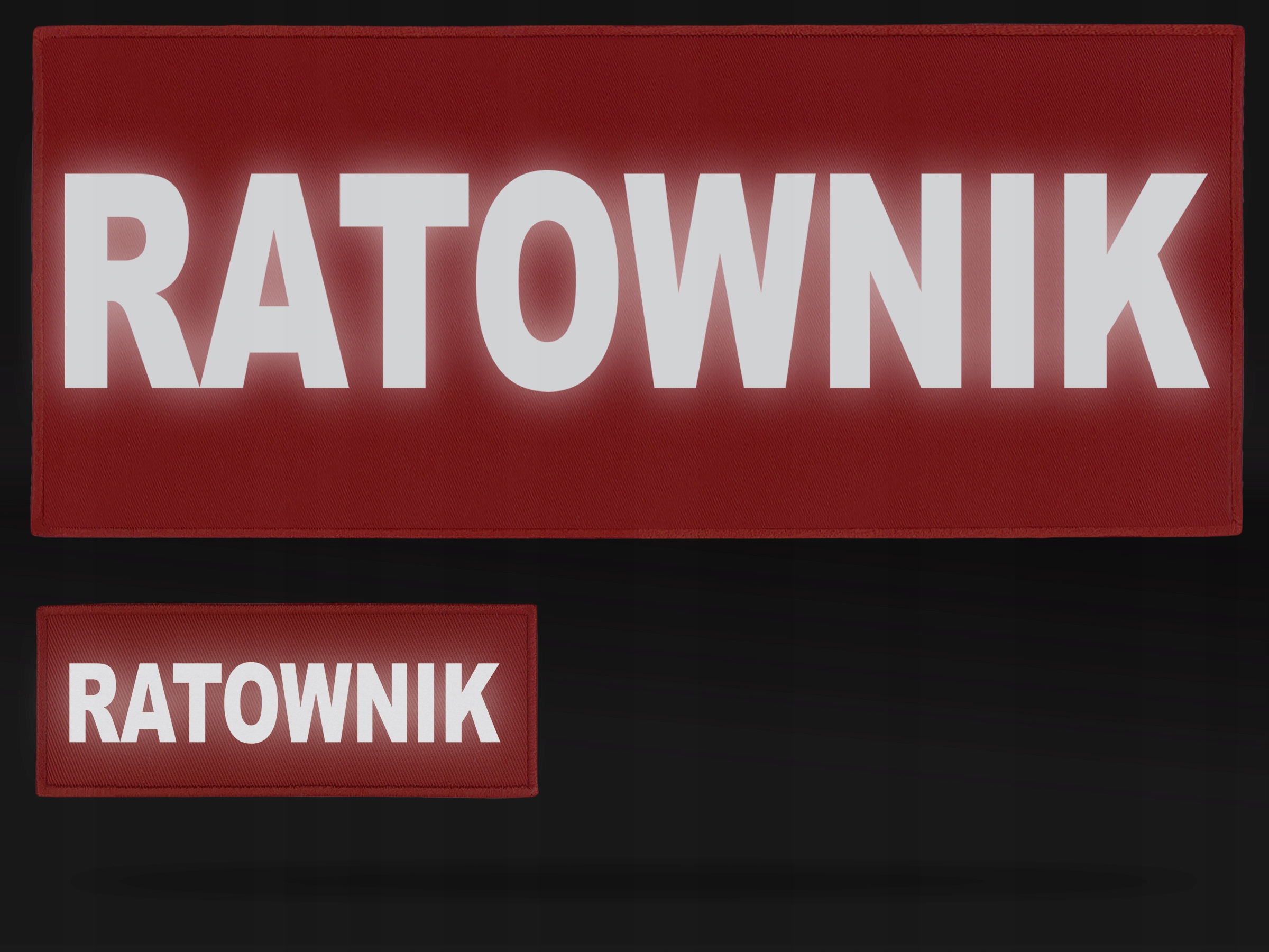 ODBLASKOWY KOMPLET NASZYWEK NA RZEPIE - RATOWNIK Marka inny