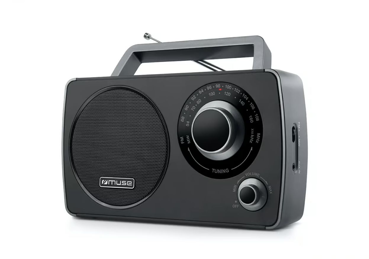 Radio analogowe Muse M-075 R z tunerem Fm/mw i głośnikiem 3"