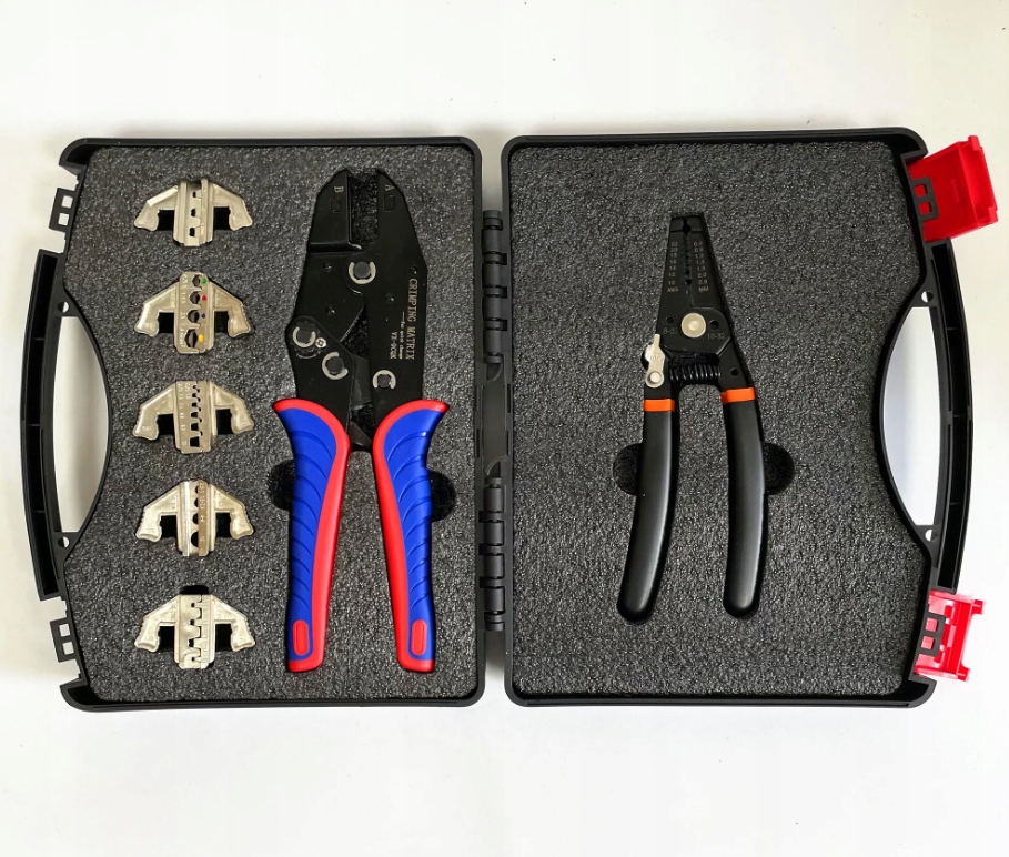 ZACISKARKA PRASKA KABLI TULEJEK KOŃCÓWEK MATRYCE Ściągacz izolacji MC4 Kod producenta Zaciskarka konektorów wymienne matryce SOLAR