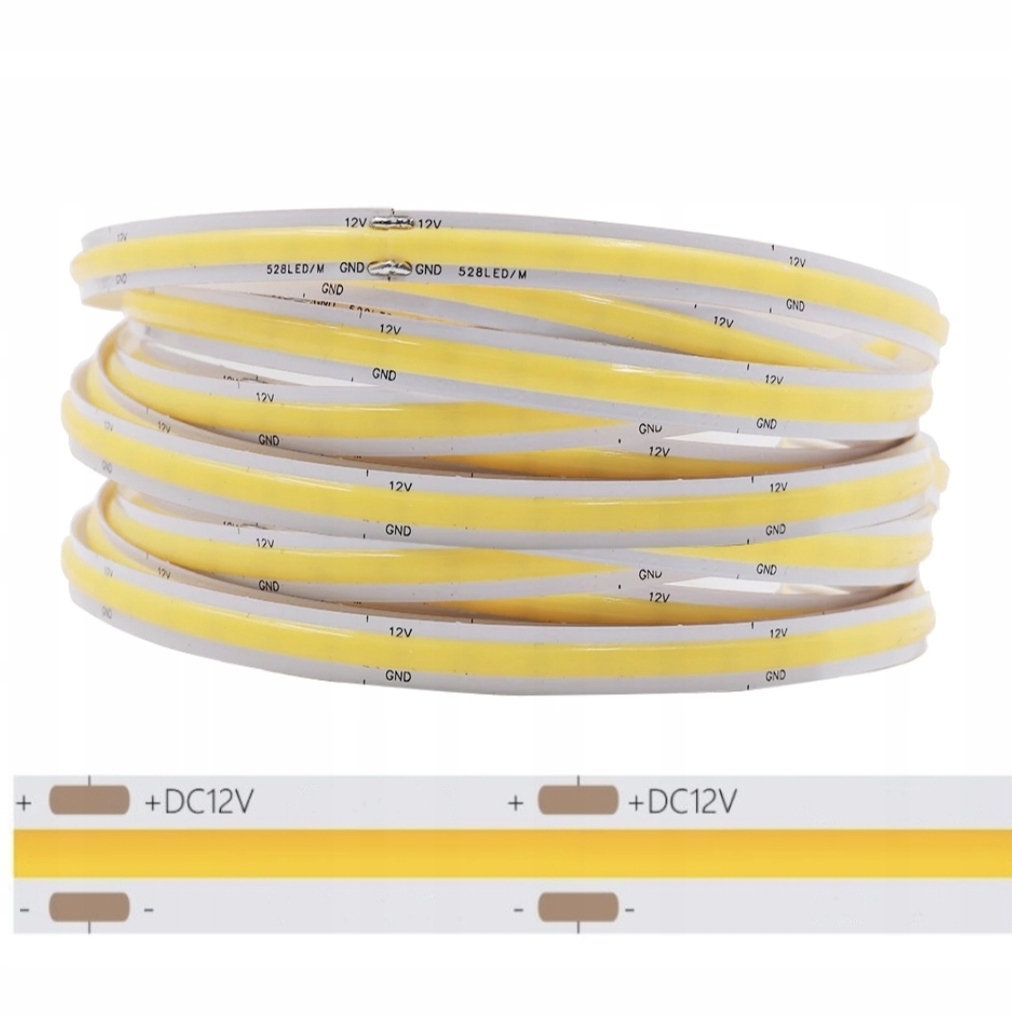 

Taśma Led Cob 12V Zimna 1m 11W/m Led