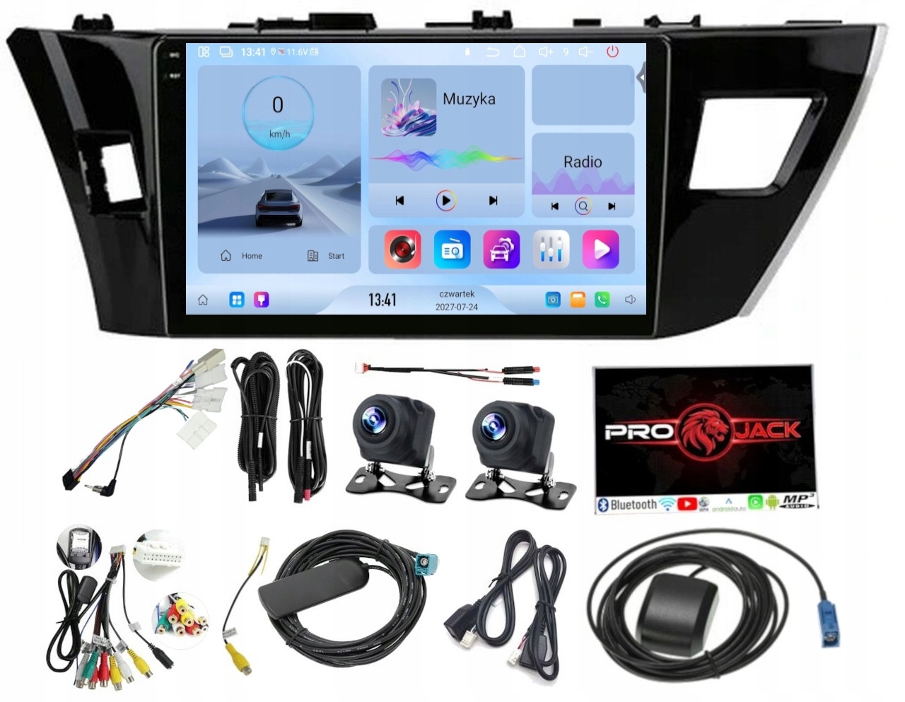 Rádio Navigácia Carplay Android Toyota Auris Corolla 13-18 4 Gb 64 Gb Sim