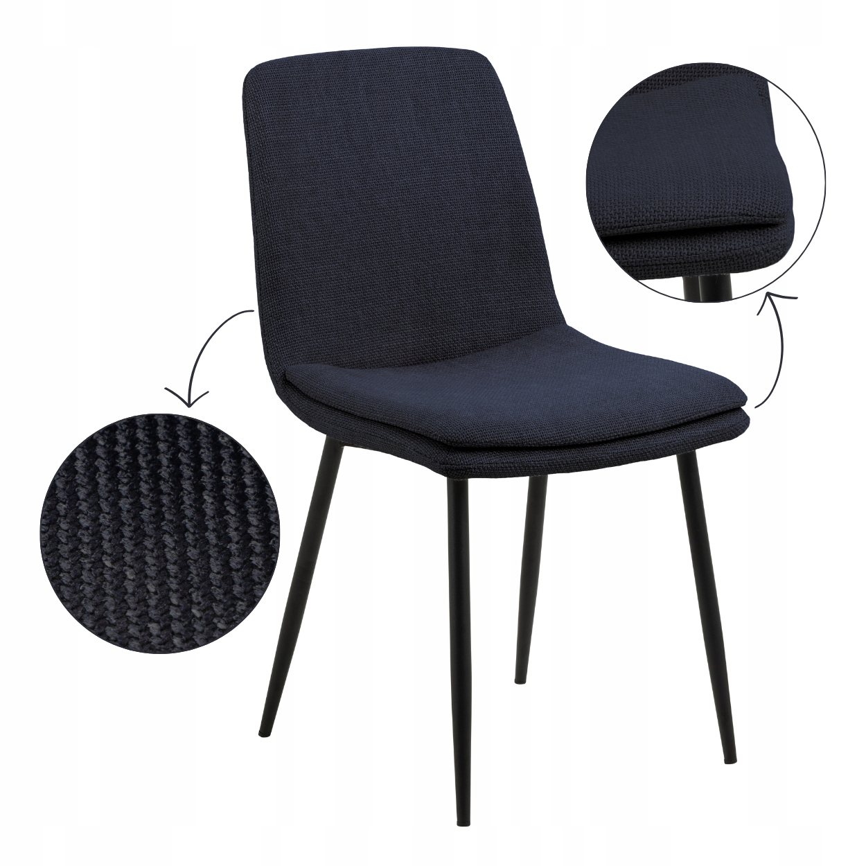 Pohodlná Jedálenská Stolička Granatová s čalúneným operadlom do obývačky