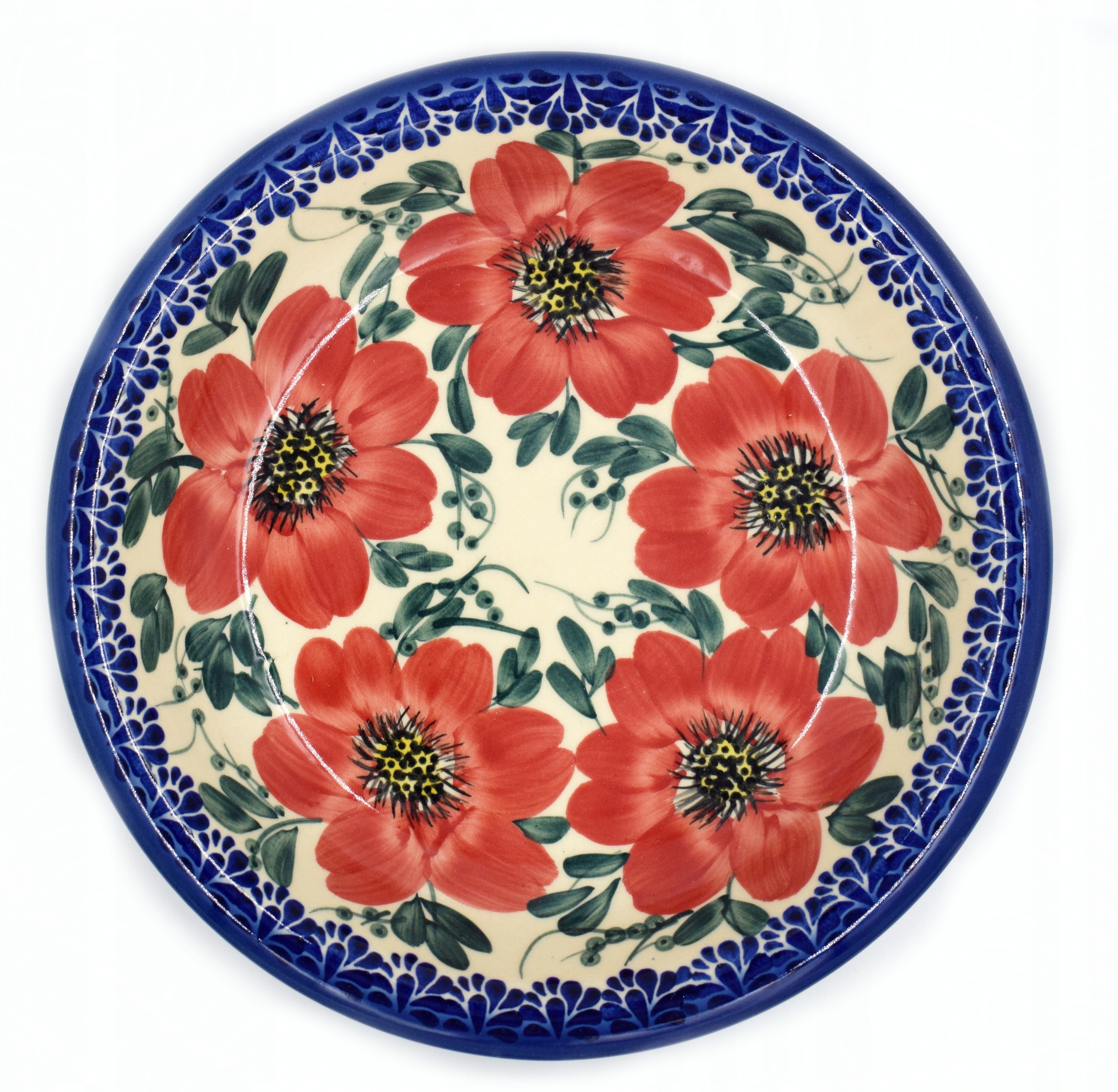 TALERZ GŁĘBOKI NA ZUPĘ 22CM CERAMIKA STYL BOLESŁAWIEC