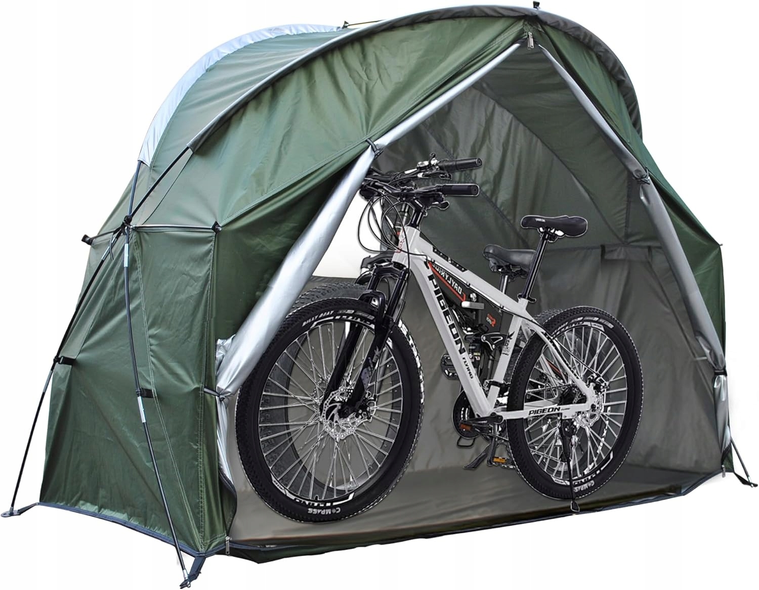 Stan pro 2-3 kola cyklistický pavilon voděodolný Zelený 210D