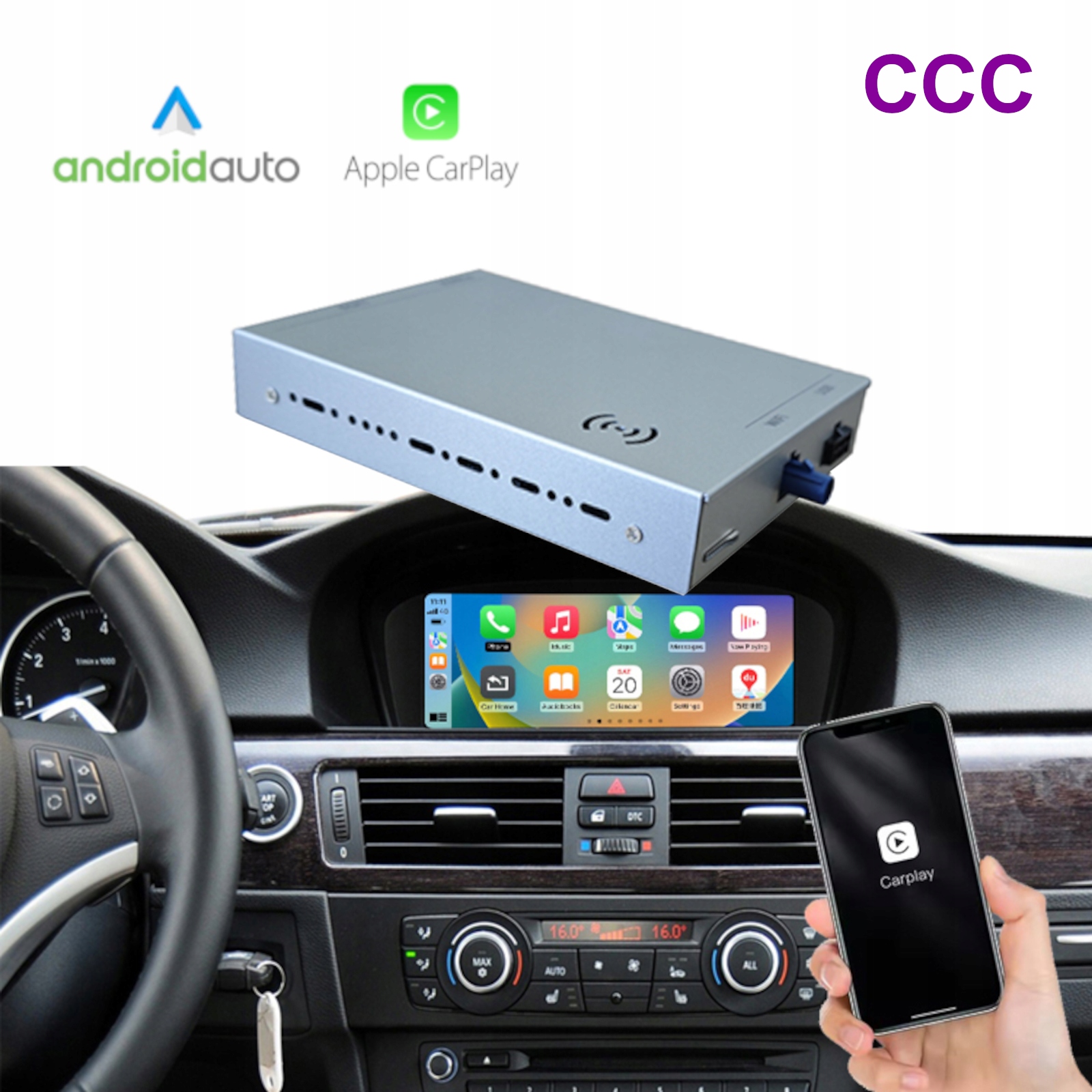 Moduł Carplay Android Auto do Bmw z systemem CCC Bmw E60 E90 E70 E71 E87