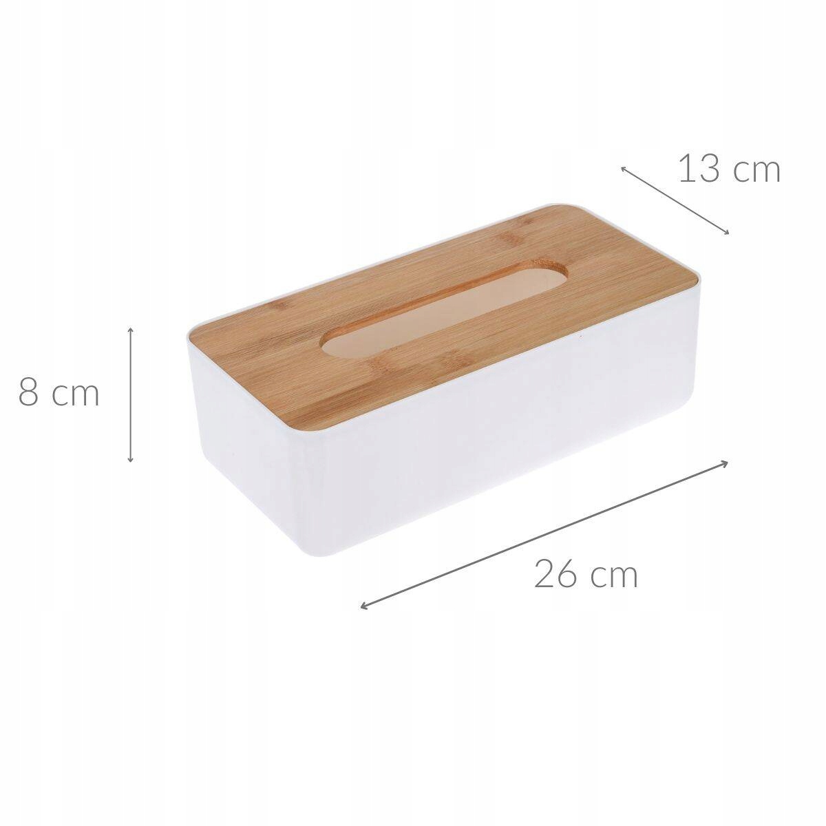CHUSTECZNIK białe pudełko na chusteczki BAMBUS Marka Storage Solutions