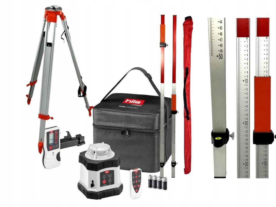 Sada rotačního laserového nivelátoru Hile Pro D400 Pouzdro Pilot Stativ