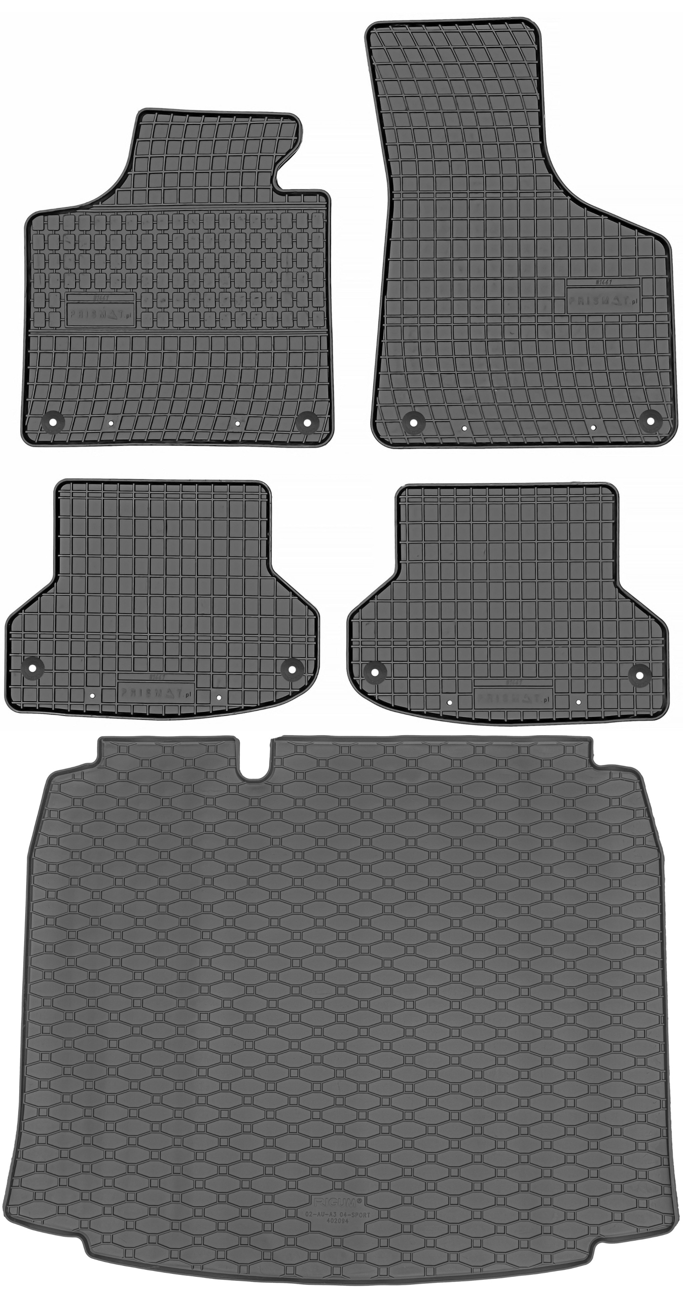 Audi A3 II 8P Sportback 2004-2013 Sada Koberce batožinový priestor
