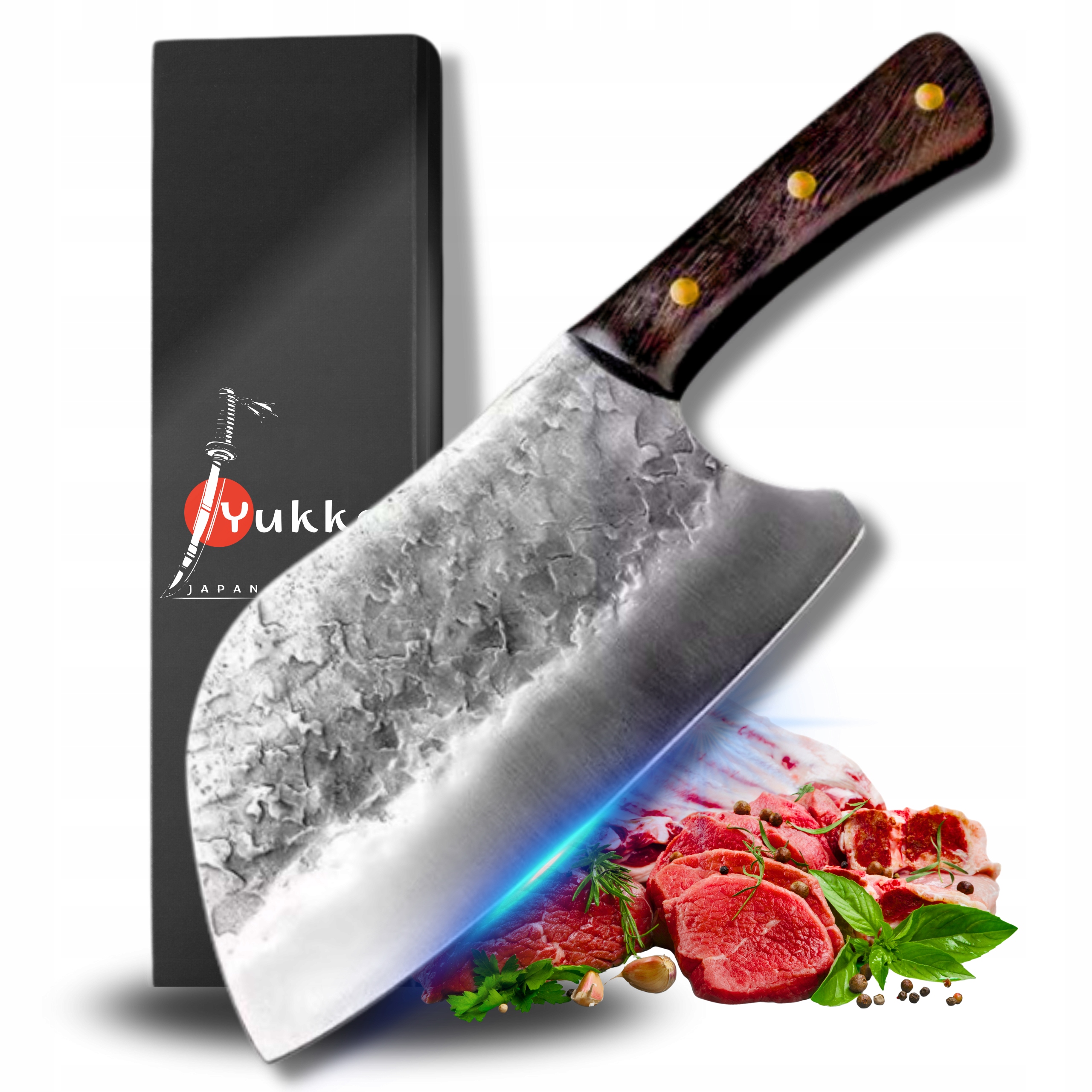 Japonský Nůž kovaný šéfkuchařský nůž Krabička Yukko Japan Dárek krabička