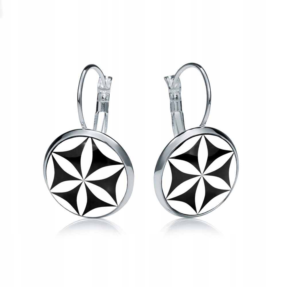 Kolczyki wiszące ROZETA GÓRALSKA ludowe folk