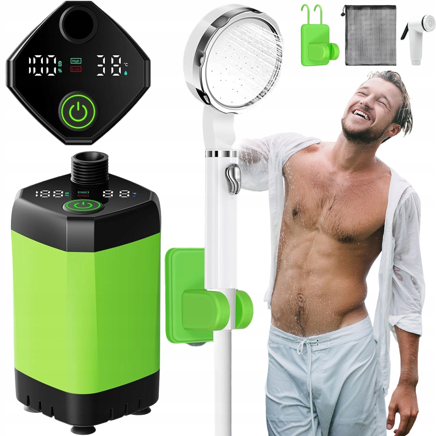 Turistická Sprcha Usb Kempingová Přenosná Elektrická Pumpa