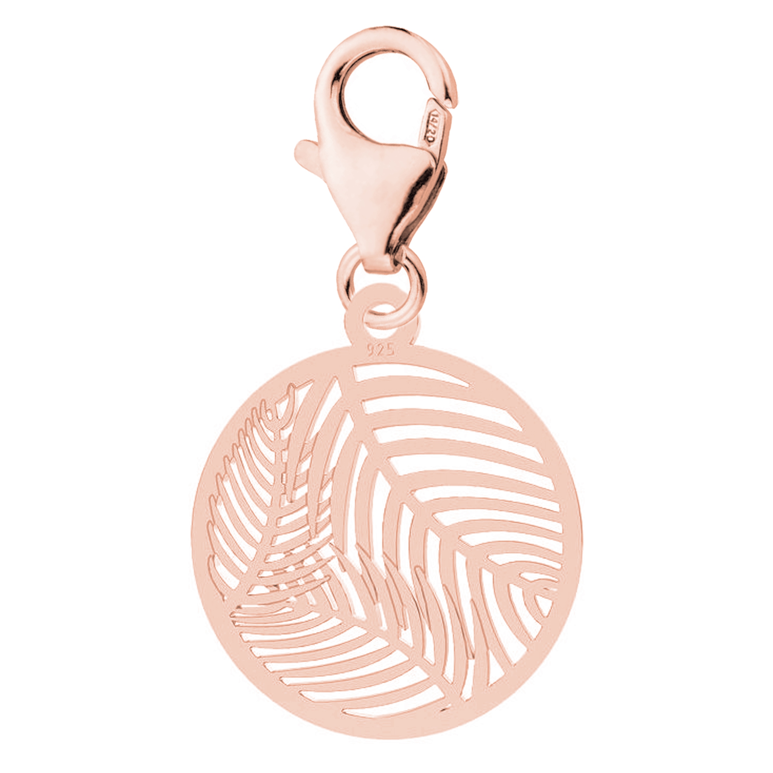 Přívěsek Pozlacené listy Palmy Leaf Plech Strom Palma Stříbro 925