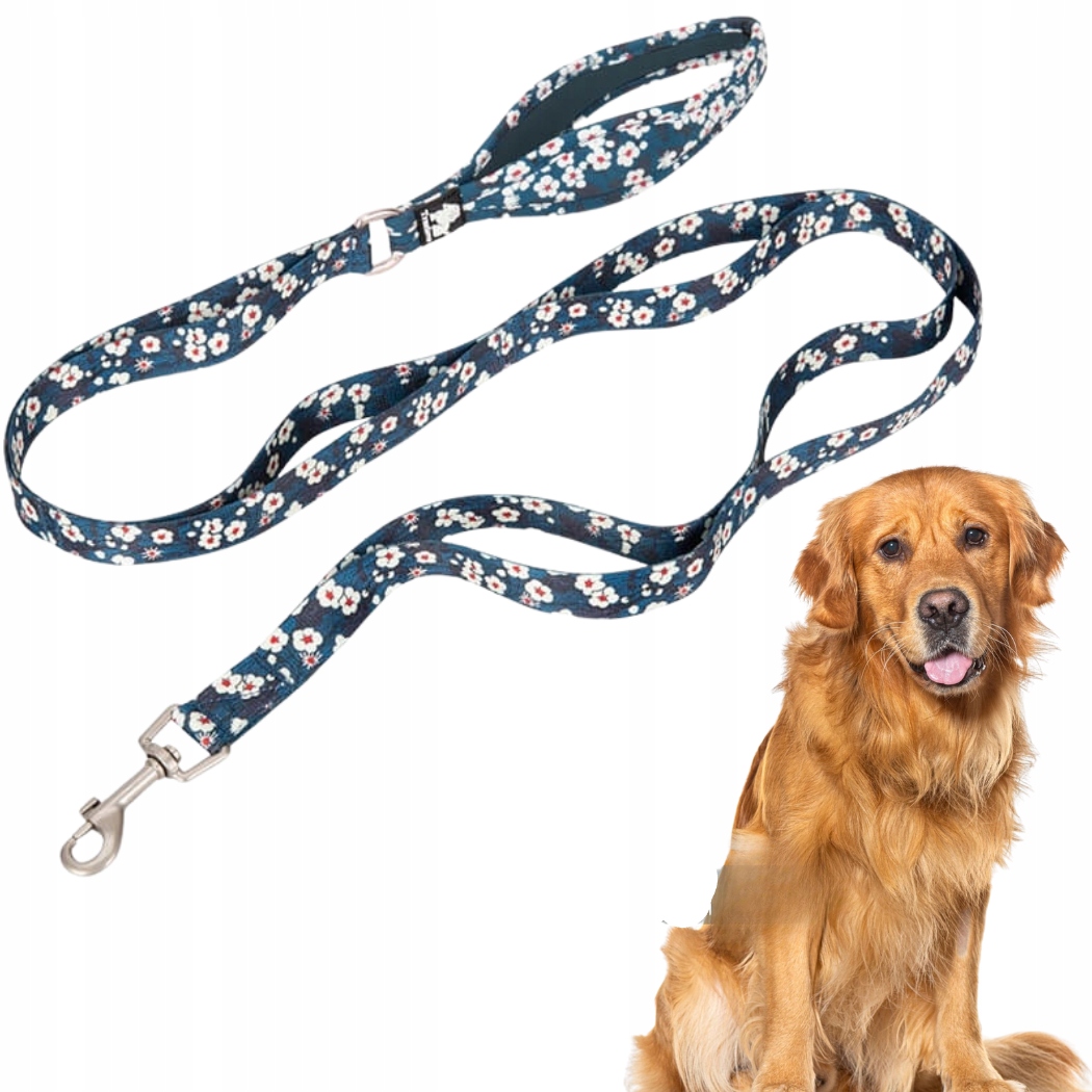 Levně Vodítko Pro Psa Truelove Blossom Tmavě Modrá-bílá 1,4 M Velikost L