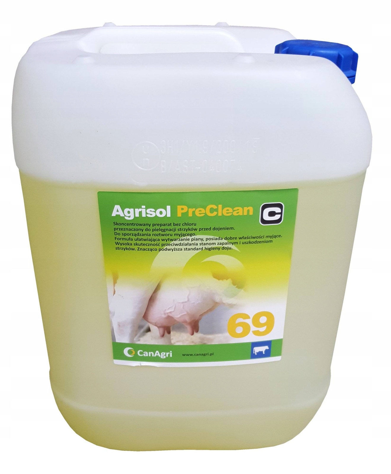 Prostředek Na Mytí Skotu Agrisol Preclean 69 10 kg Canagri