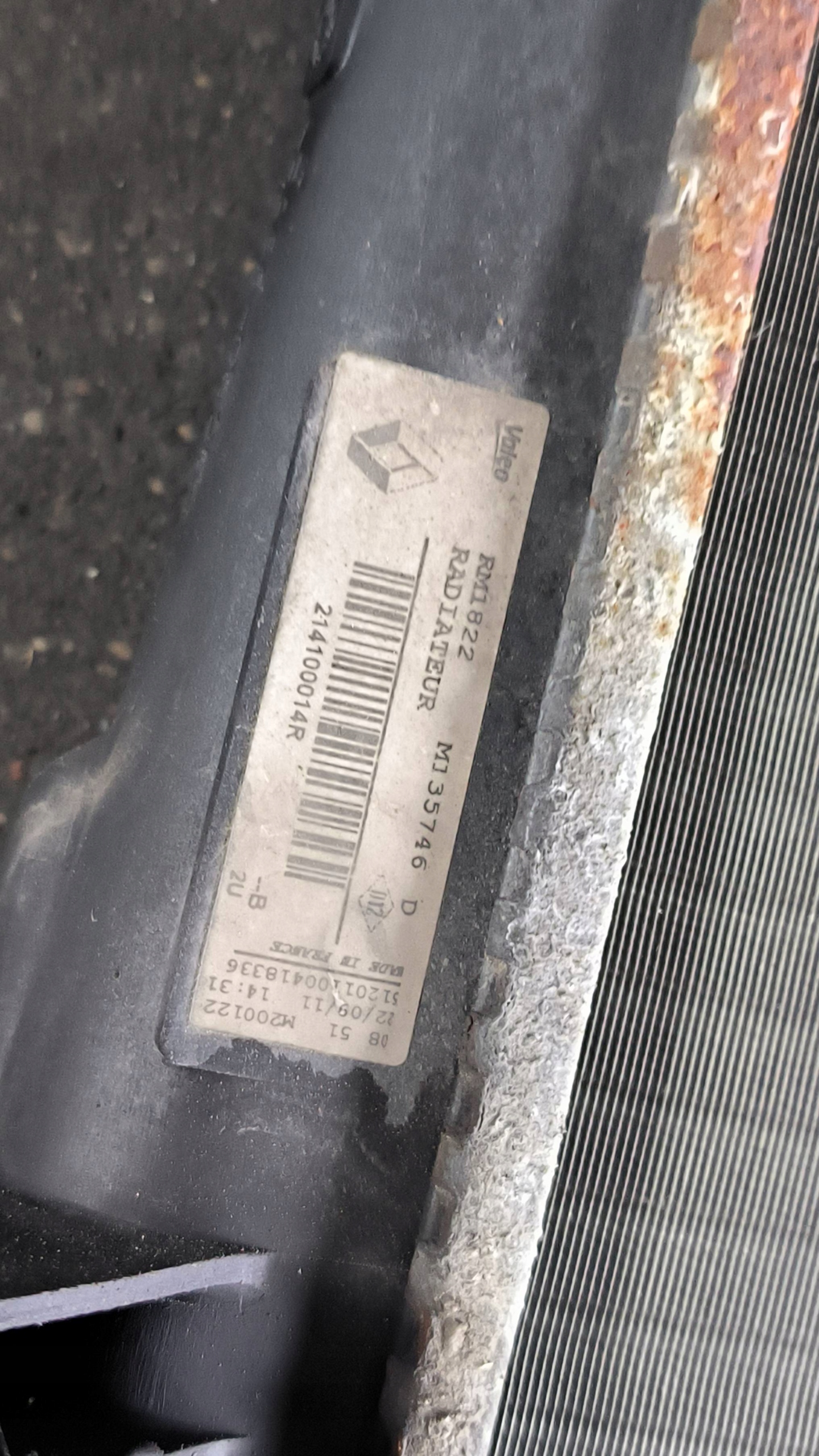 water cooler M135746 RENAULT MEGANE III