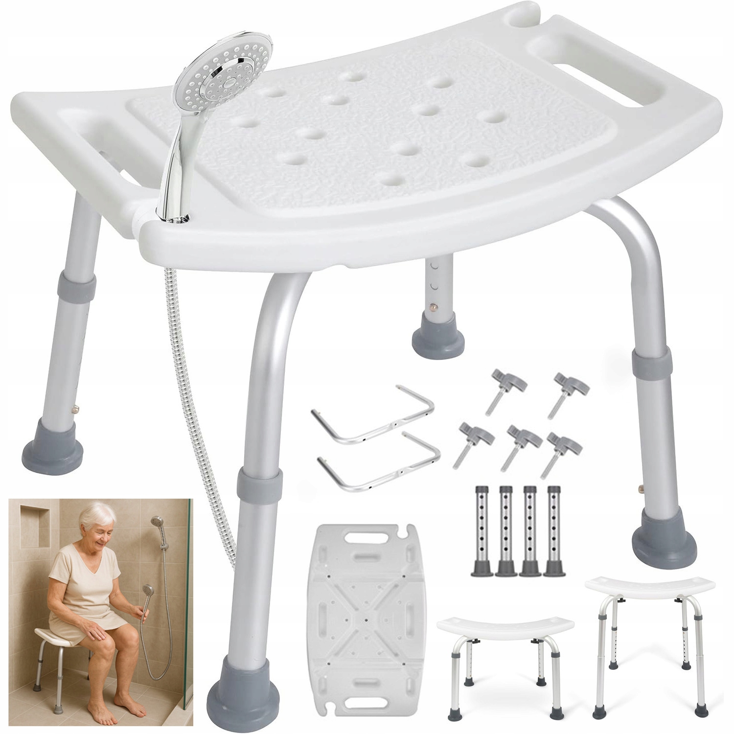 Shower Chair Taboret Prysznicowy Krzesło Prysznicowe Pod Prysznic Stołek