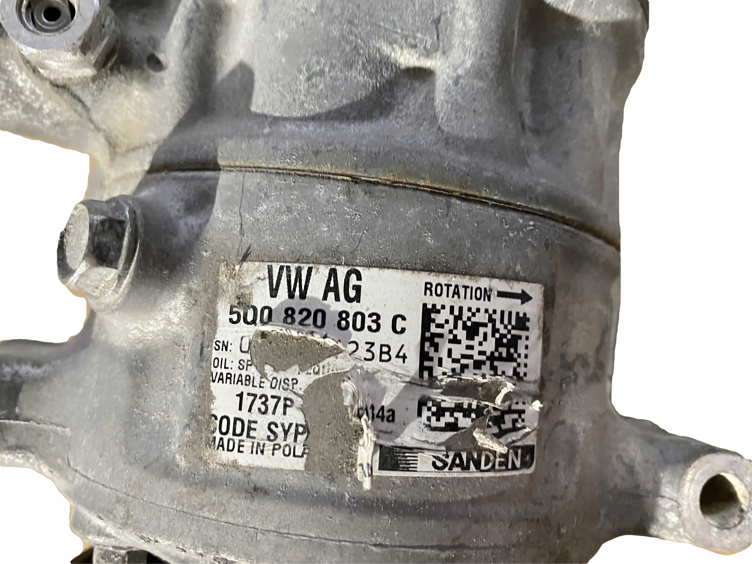 AUDI VW compressor; compressor of the air conditioning 5Q0820803C