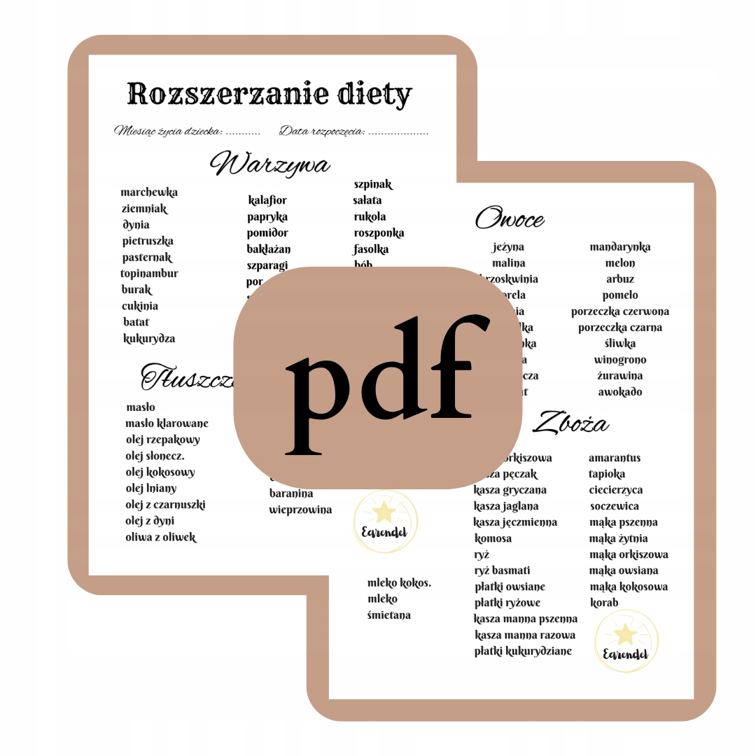 ROZSZERZANIE DIETY PDF PLIK CYFROWY PLAN NIEMOWLĘ