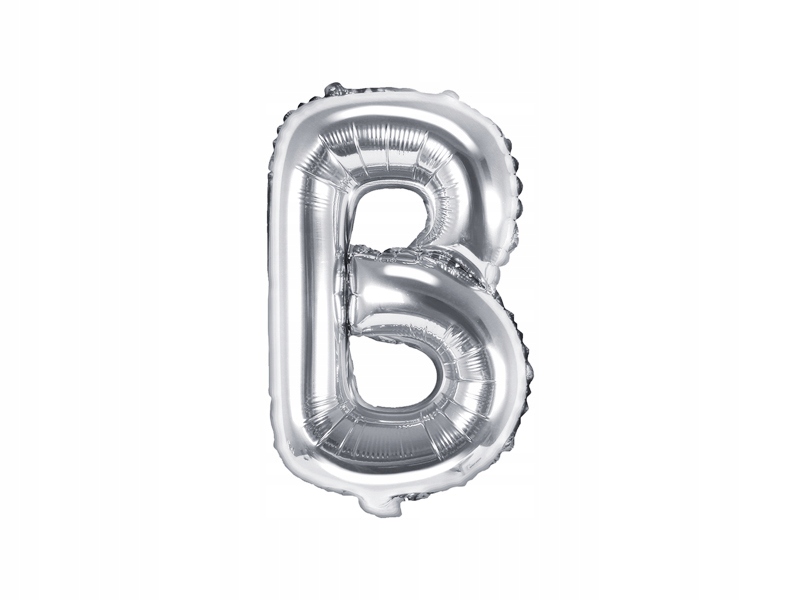 

Balon foliowy Litera B 35cm, srebrny