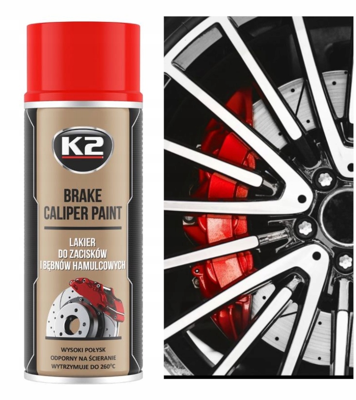 K2 ZESTAW LAKIER FARBA DO MALOWANIA ZACISKÓW HAMULCOWYCH SPRAY CZERWONY Rodzaj akrylowe