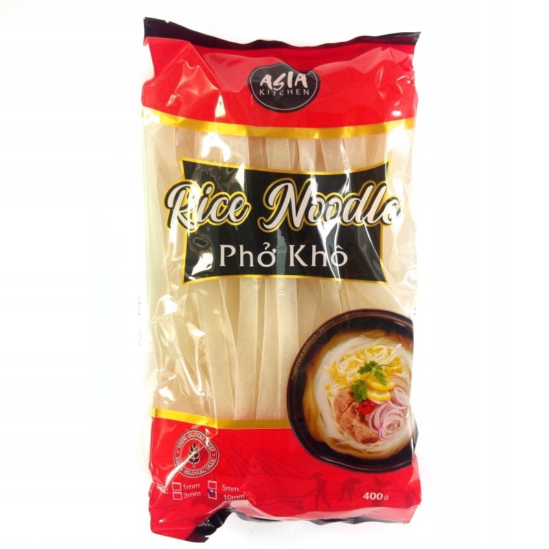 

Makaron ryżowy 10mm, Asia Kitchen 400g bez glutenu