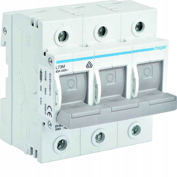 Horizontální pojistkový odpojovač D02 3P 63A