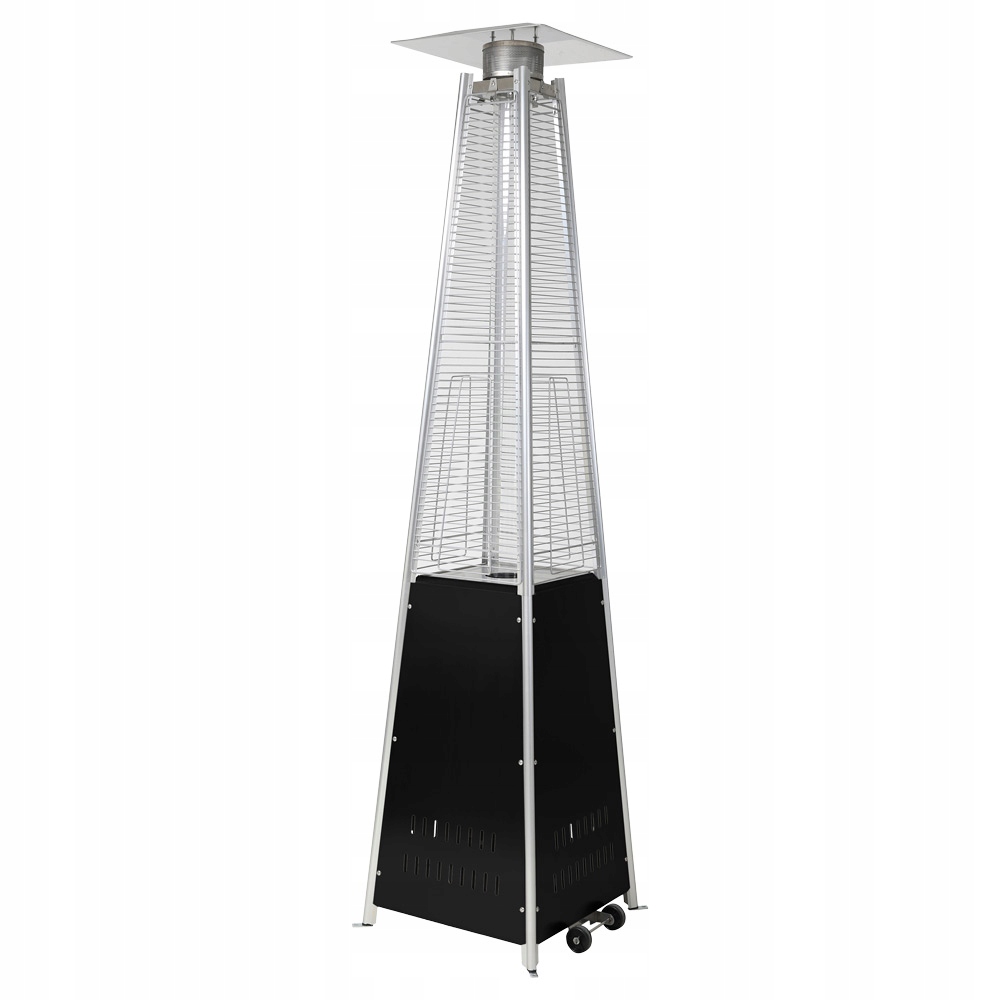 Zahradní plynový terasový ohřívač Topný deštník černý Terasa patio