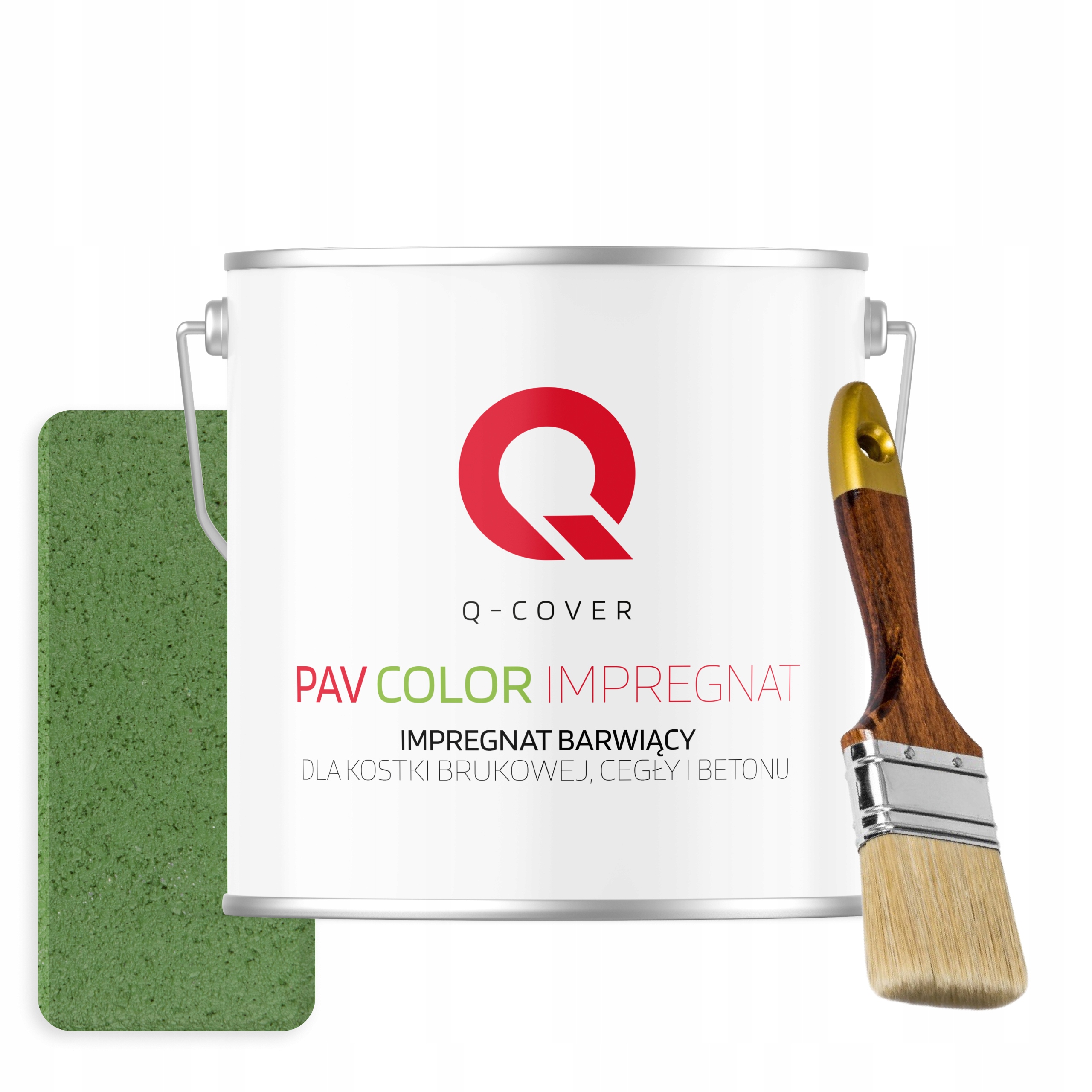 Barvicí impregnát na betonu kostky 5 l Zelený travnatý štětec