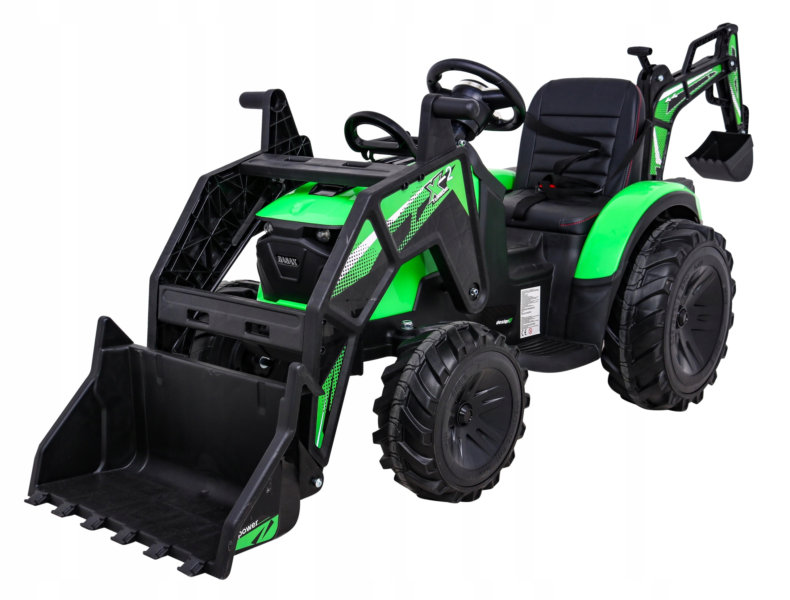 Duży Traktor Pojazd Spychacz Koparka 720 Przyczepka Pilot Na Akumulator