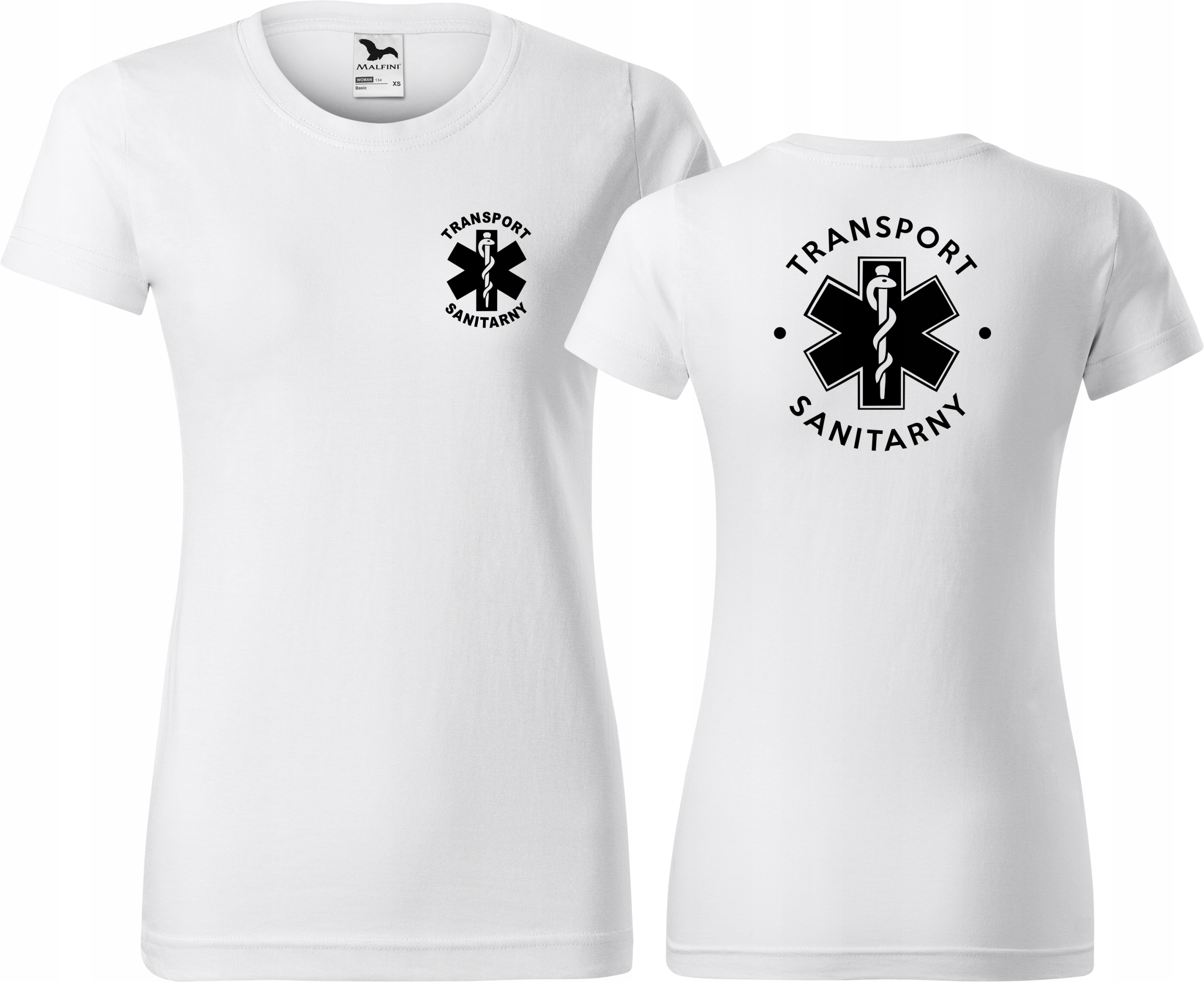 

Damska koszulka medyczna Transport Sanitarny