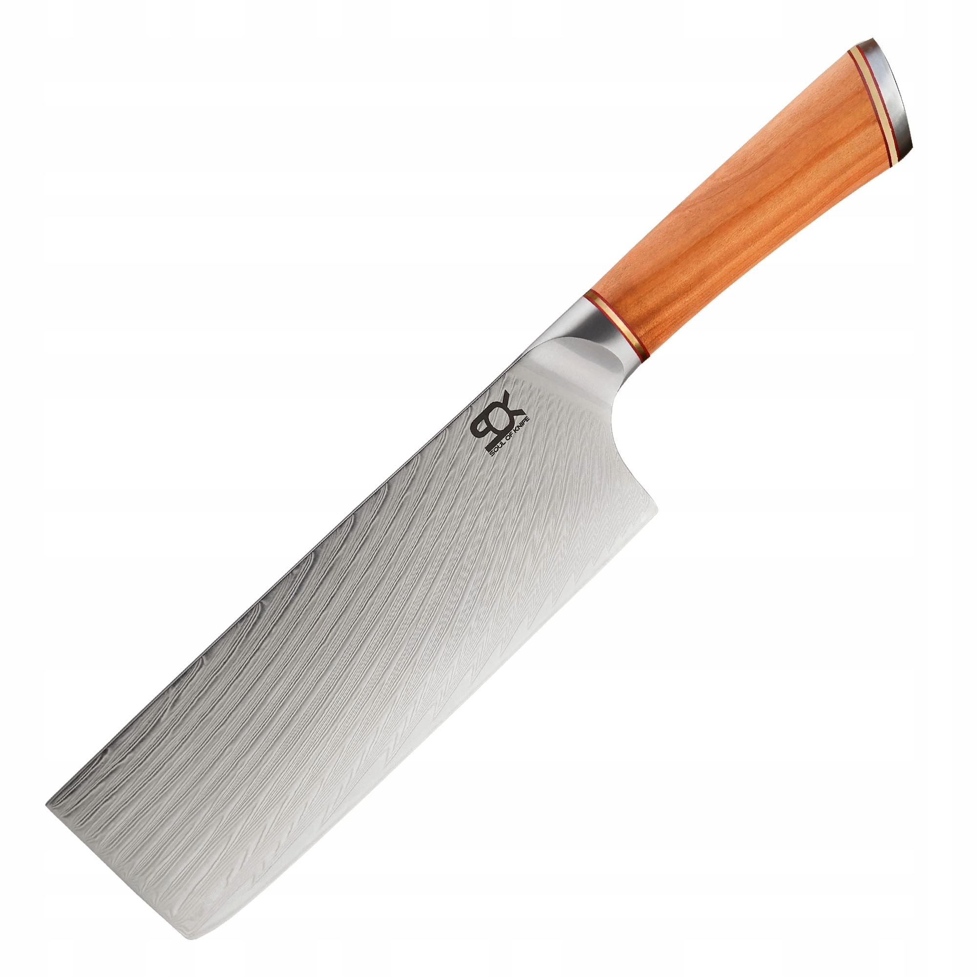 Nôž na zeleninu Nakiri 170 mm Sok Olive Sunshine Damascus