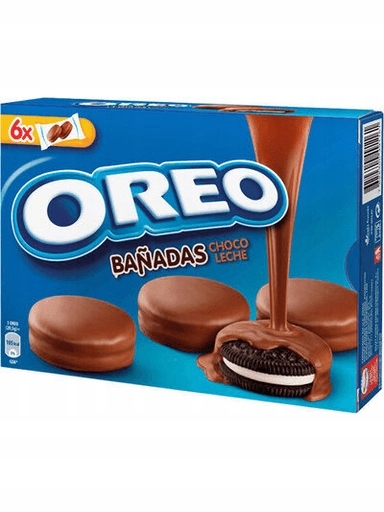 Levně 4 x Oreo Banadas kakaové sušenky s vanilkovou náplní, zalité polevou 246 g
