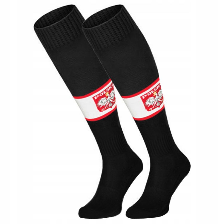POLSKA GETRY skarpety piłkarskie Czarne REPREZENTACJI podkolanówki 35/37