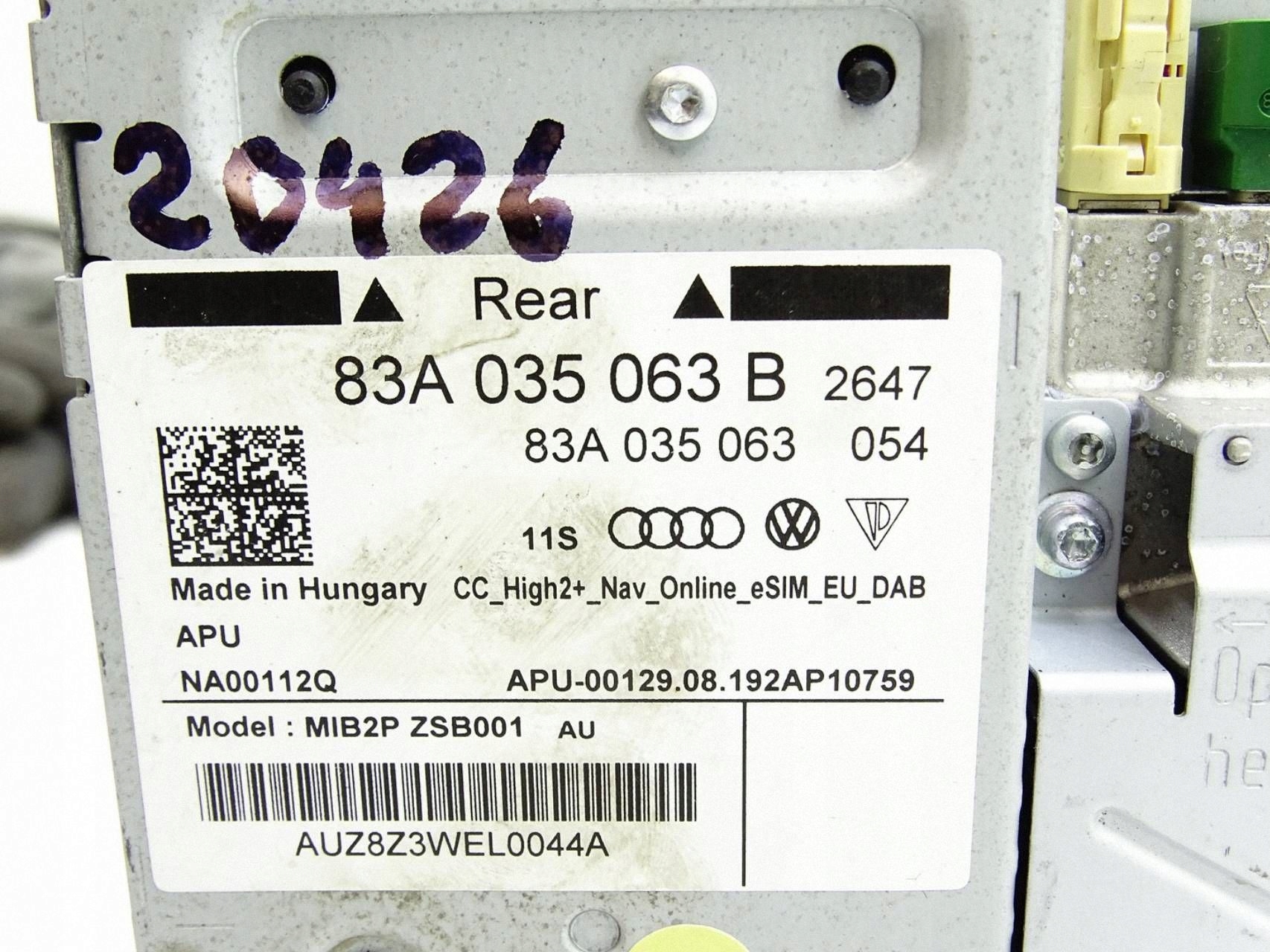 CZYTNIK MULTIMEDIA MMI AUDI Q3 A1 83A035063