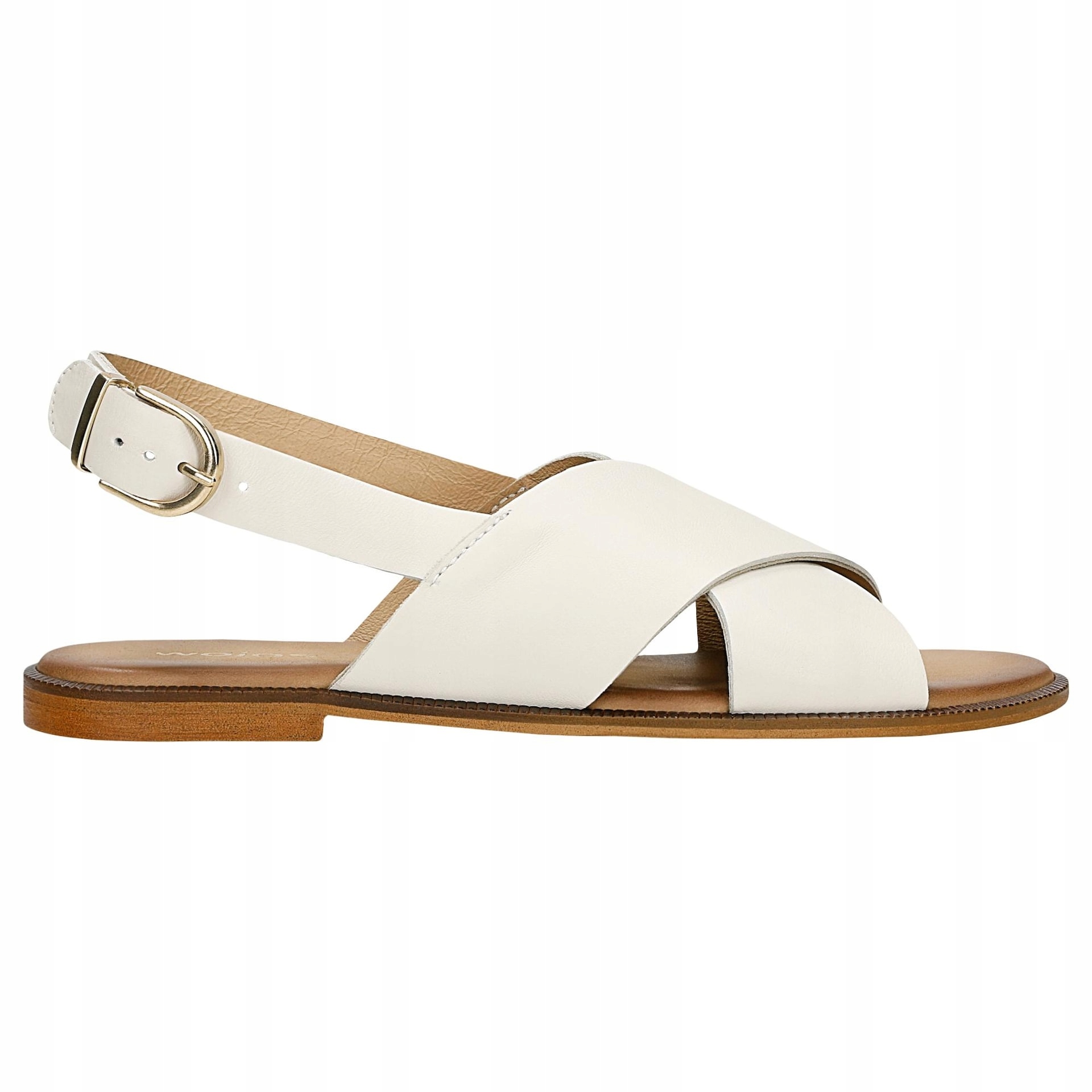 Béžové kožené sandály z lícové kůže vel. 39