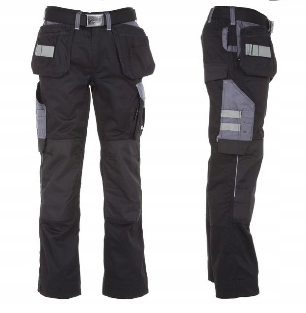 

Spodnie Robocze Monterskie Mocne Czarne 2XL