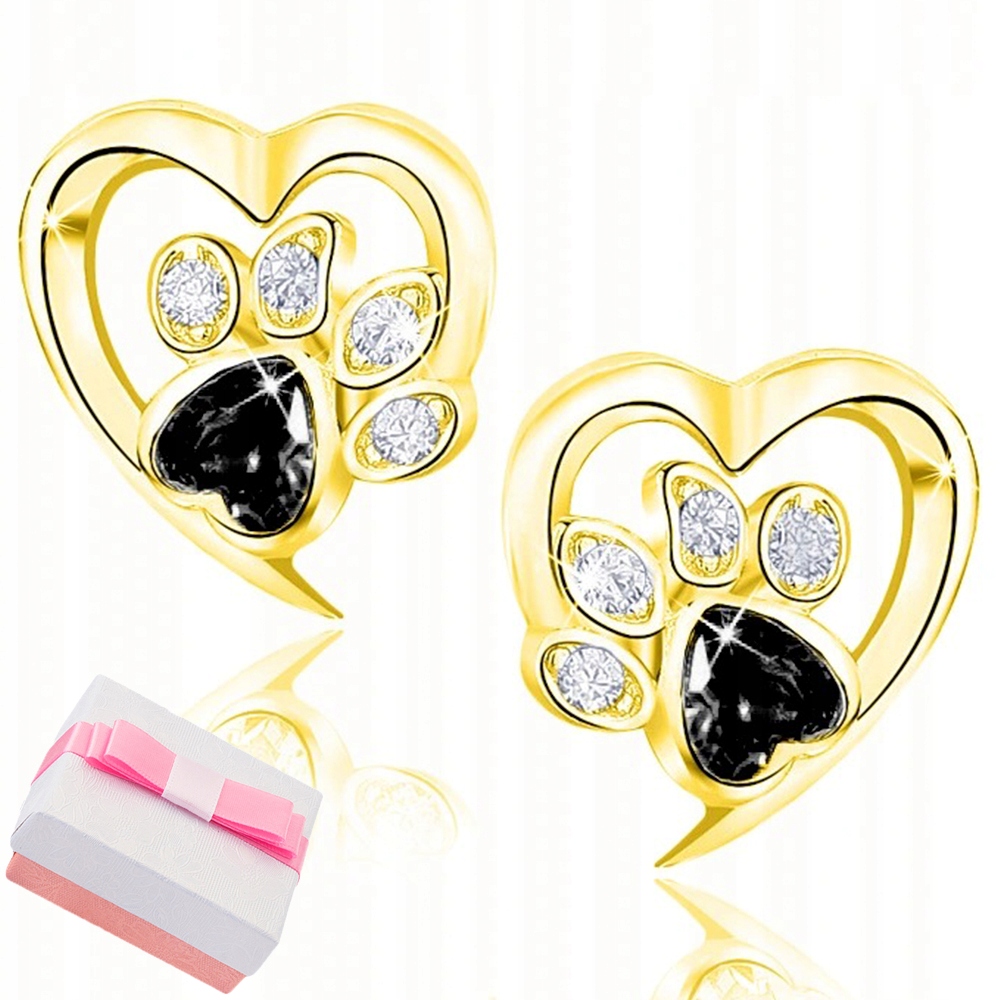 

Złote Kolczyki 925 Dla Dziewczynki łapki Srebro