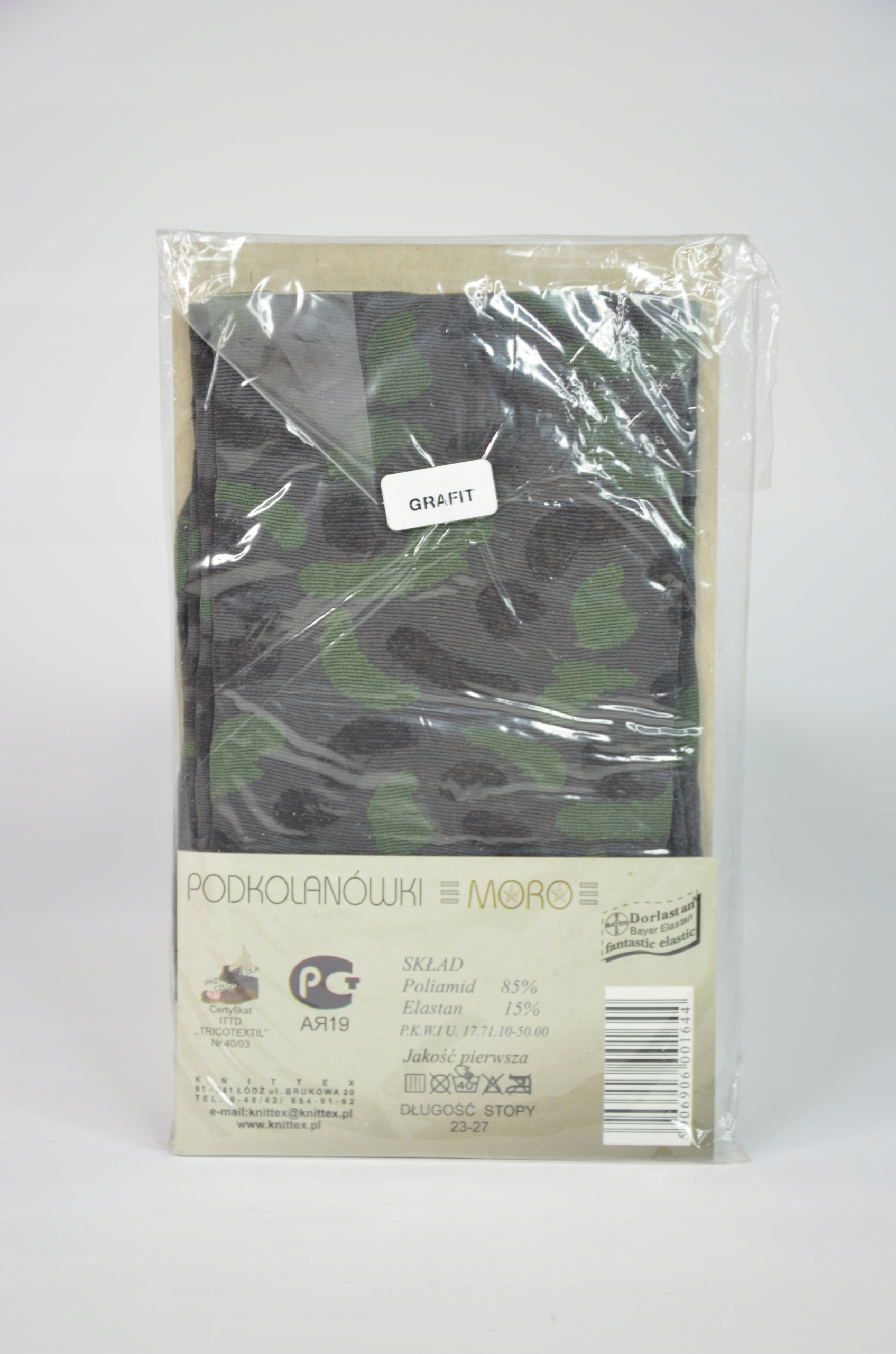 

Podkolanówki wzorzyste Moro, Knittex, grafit